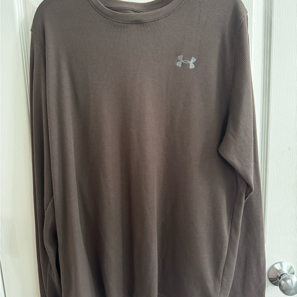 Under Armour Men’s Brown Long Sleeve Waffle Tee